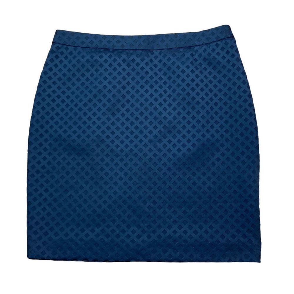 ‎Banana Republic Navy Laser-Cut Pencil Skirt, Size 10